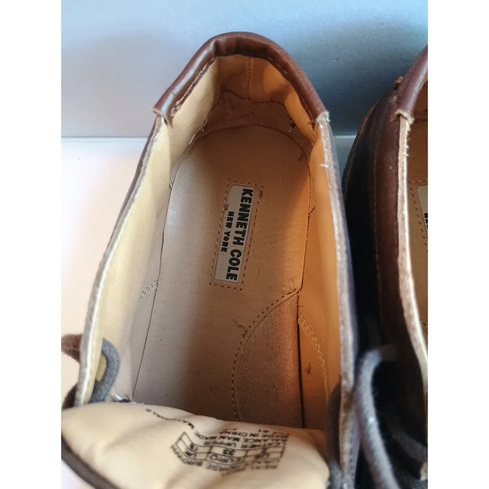 Kenneth Cole New York Real Deal Crazy Horse Brown Chukka‎ Boots Shoes Youth Sz 2